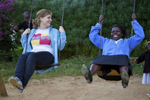 swinging at kalimba